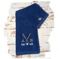 Preview: Golfschlägertuch marineblau mit Namen